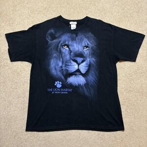 Vtg MGM Grand Lion Shirt Mens XL Cat‎ Animal Print Graphic Las Vegas Casino Tee